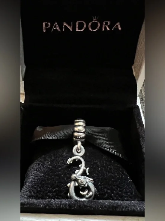 Pandora RETIRED Silver 925 Chinese Zodiac Dragon in Pandora Box 790991 - Picture 2 of 5